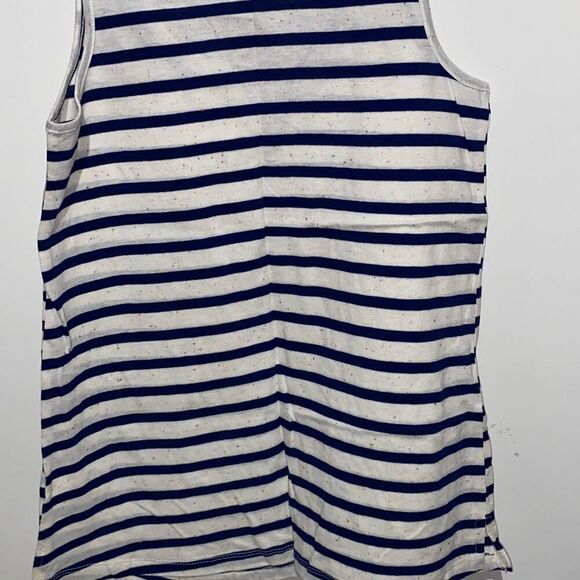 24/7 Maurices Women's White Blue Striped Flecked Forever Tank Top Size XS NWT - Picture 7 of 9